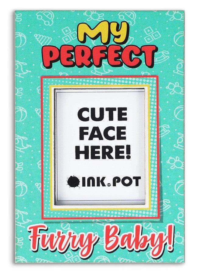 Inkdotpot إطار صور مغناطيسي من إنك دوت بوت - إطار صور مغناطيسي للثلاجة - إطار صور صغير - هدية لمحبي الحيوانات الأليفة | 9 × 5.5 سم - Image 1